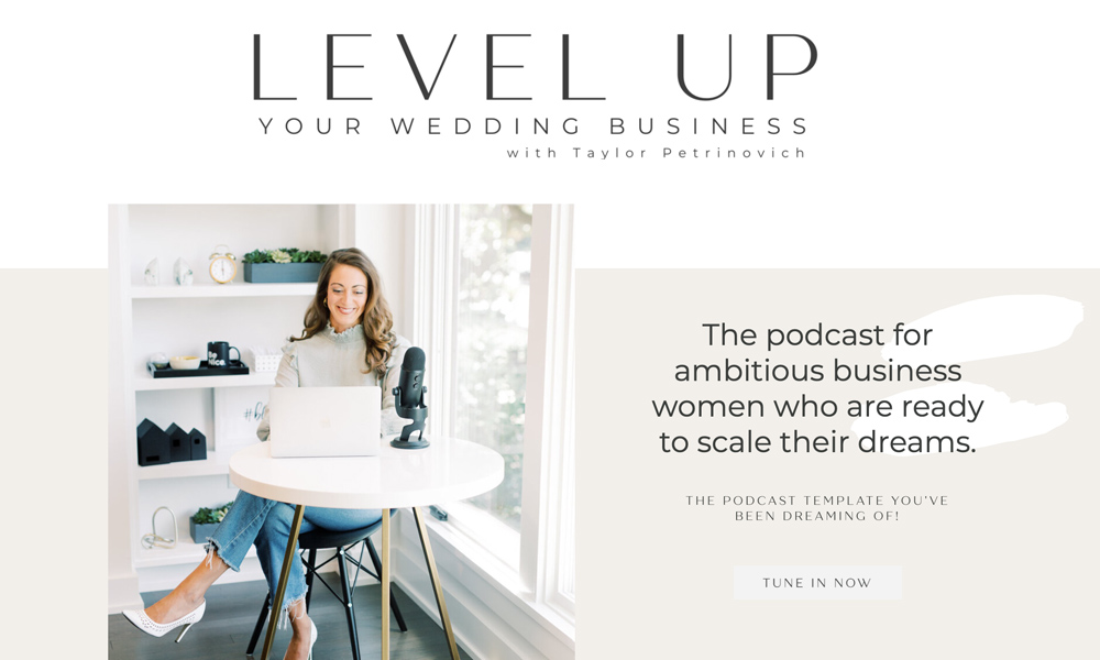 Level Up Your Wedding Film Business Podcast by Taylor Petrinovich