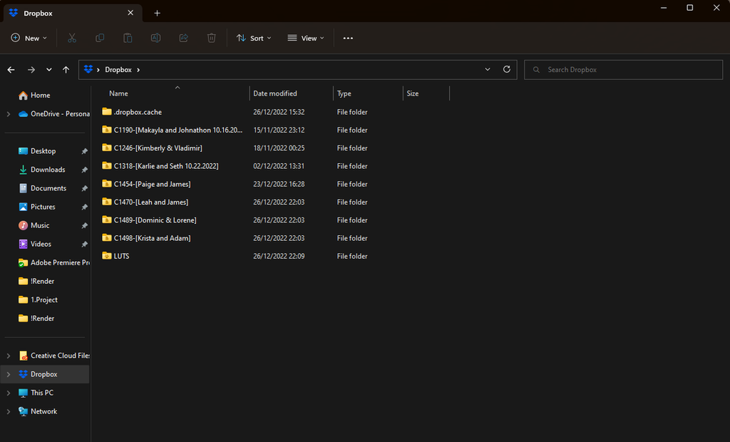 Upload folders to Dropbox on Windows