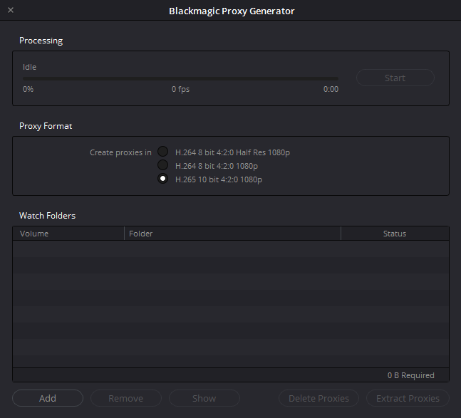 Blackmagic Proxy Generator