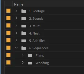 Video Editing Folder Structure