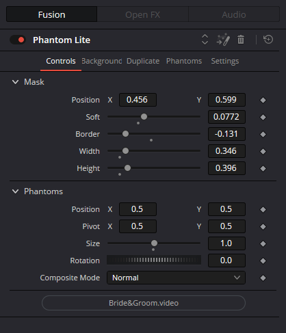 Phantom Lite Settings