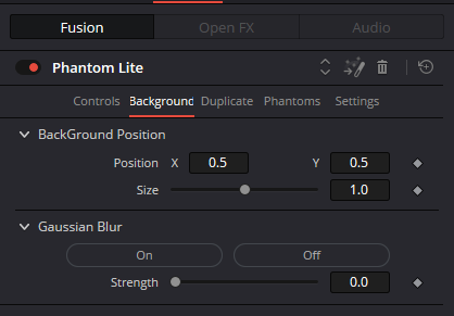 Gaussian Blur Settings