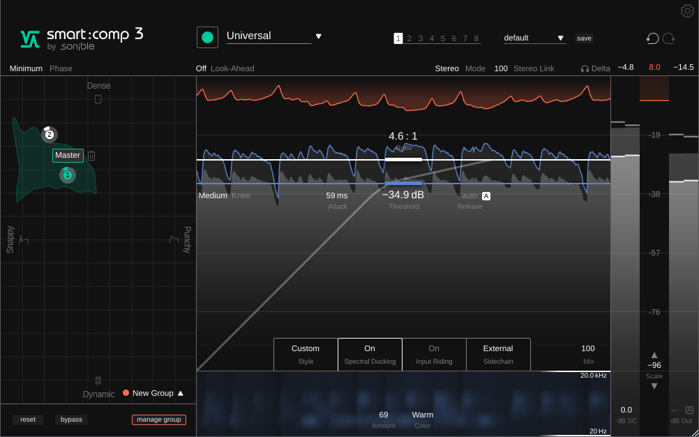 Audio compression with the smart:comp3 plugin