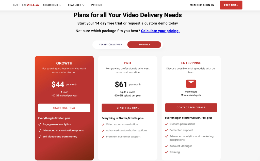 Mediazilla Pricing